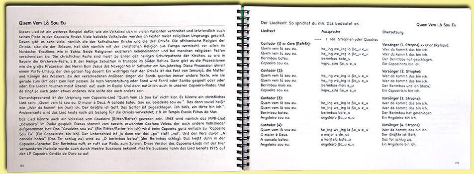 Buch Msica de Capoeira: Lied Quem Vem L Sou Eu